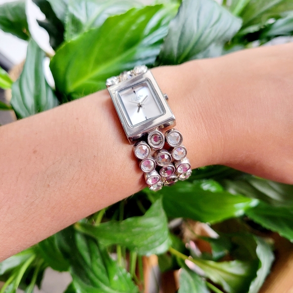Classic Infinite Rhinestone Silver Watch - Picture 3 of 10